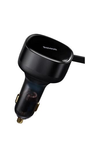 Baseus Baseus Enjoyment car charger, 33W, with retractable 2xUSB-C cable (Black)