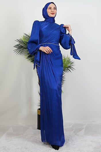 GİYZAMİLA Βραδινό φόρεμα İdil Hijab Νυχτερινό Μπλε