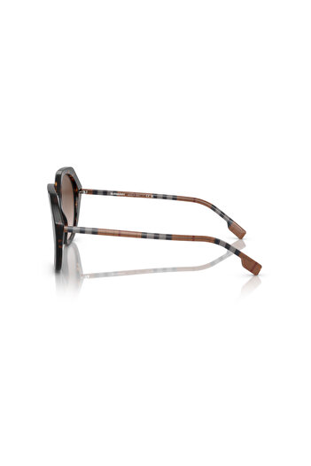 BURBERRY Women Irregular Madeline Sunglasses- Be 4375 - Lense Size:55mm - Dark Havana