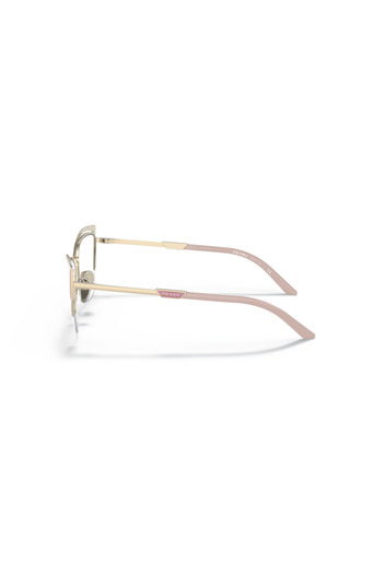 Prada Woman Butterfly Eyeglasses- Pr 63yv - Lense Size:52mm - Pale Gold