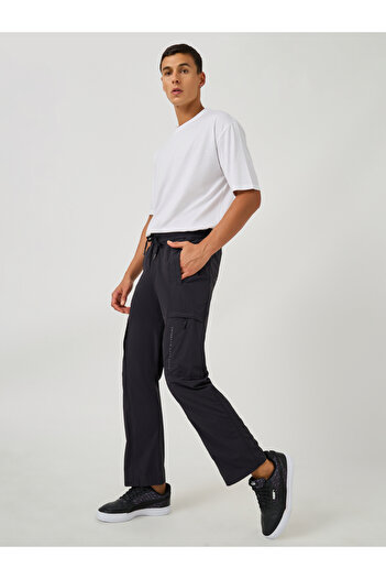 Fort Collins By Styli Solid Drawstring Waist Straight Leg Pants