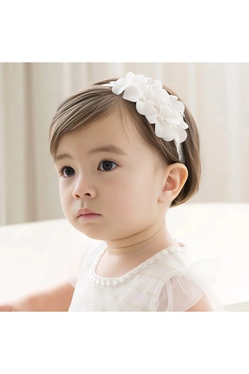 GlassySKY Stylish Princess Style Floral Headband for Girls - Comfortable Elastic
