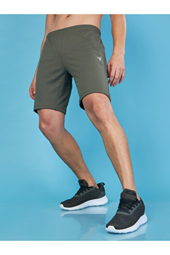 Technosport By Styli Solid Mid Rise Shorts with Drawstring