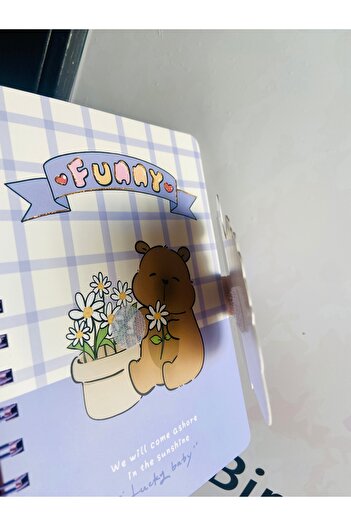 synshop Capybara Capybara Fun Pages Lined Spiral Notebook A5 Anime School Stationery Office Gift