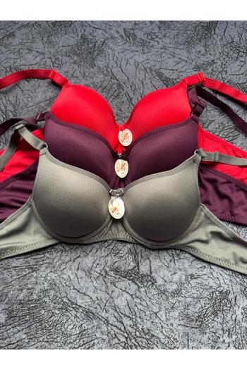 Olivia Carmen Underwire Padded Aesthetically Pleasing 3-Piece Bra Set