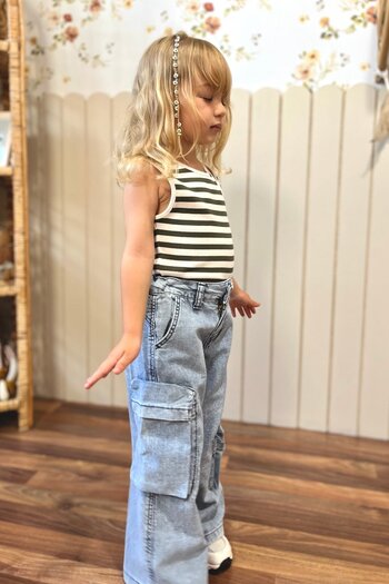 miabambim Cargo Pocket Jeans