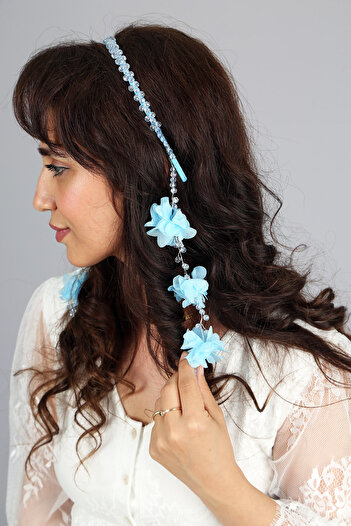 lohusahamile Special Design Blue Dangling Earrings Pearl Maternity Crown