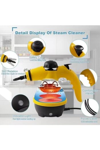 Denx 1200W Portable Handheld Steam Cleaner 350ml Tank Capacity Multifunctional High Temperature Pres