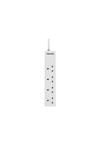 Philips 13A 4-Socket UK Plug Power Extension Cord White 2m