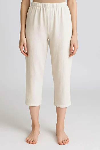 Eliş Şile Bezi Şile Diaper Cotton Comfortable Cut Elastic Waist Underskirt Pants Lining Cream Cream