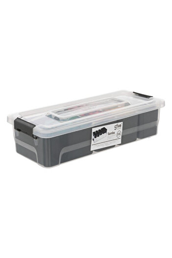 Five Simply Smart Samba Durable Polypropylene Storage Compartment Box