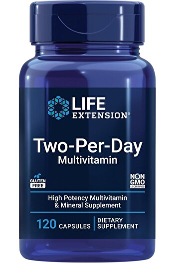 Life Extension Two-Per-Day with Vitamin B6, B12, C, E, D3, Magnesium & Zinc High Multivitami