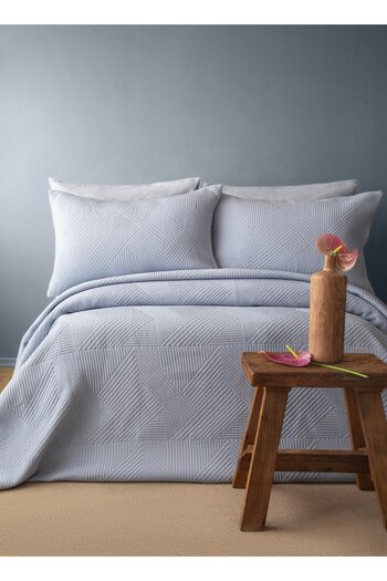 CENGİZ ÇEYİZ Savoy Indigo Bedspread Set Double Apthome