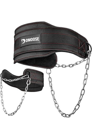 Generic DMoose Dip Belt for Weightlifting, Weight Belt with Chain for Pullup, Gym Lifting Belt for Powerlift