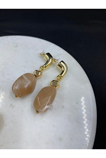 Byoz store Gold Pendant Colorful Stone Earrings