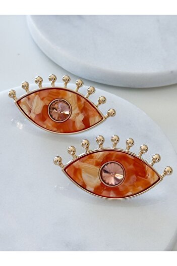CHARMLUCKY Marble Patterned Eyelash Earring