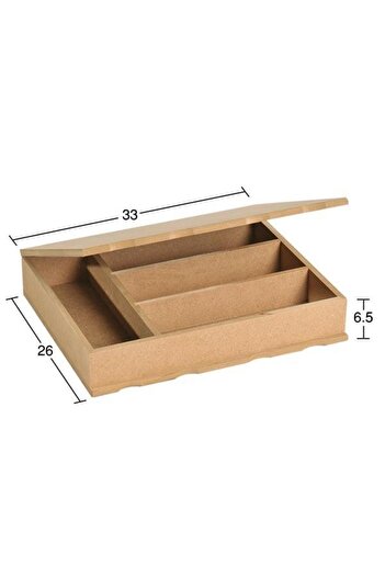 İstanbul Hobi Wooden Spoon Fork Knife Box 33X26Cm Ku298