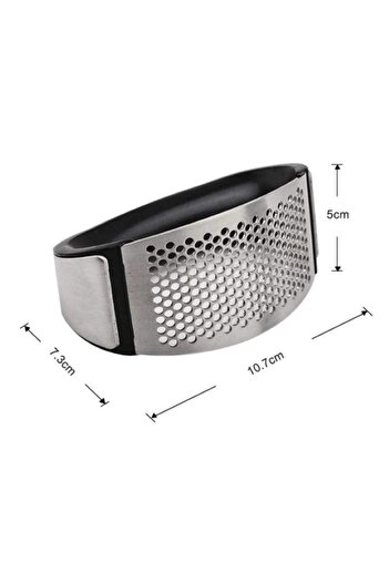 SIKS ® Manual Garlic Press, Curved, Ergonomic Handle, Stainless Steel