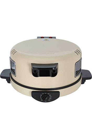 Edison Edison Electric Food Processor, 1600W, 30cm, Control Dial, 2 Side Slots - Beige