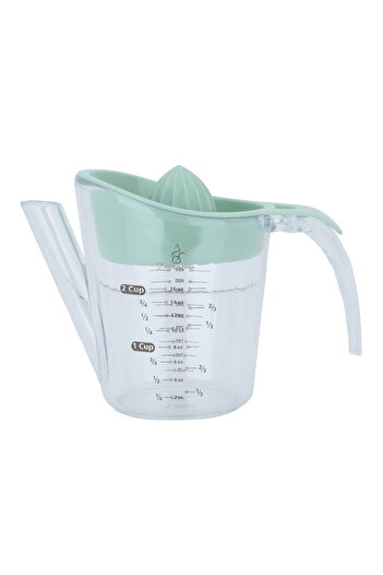 Alsaif Gallery Plastic Measuring Cup with Manual Juicer - Green