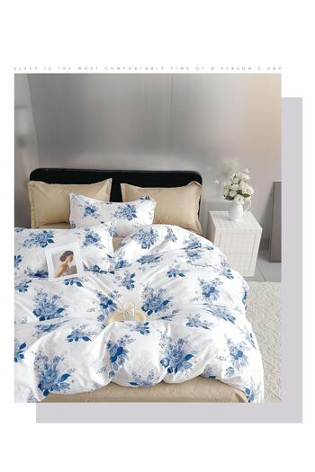CHIRASO CHIRASO Linen, SUMMER Satin Cotton Fabric, Fitted Sheet 220x240 and Elastic 180x200, 4 Pillowcases