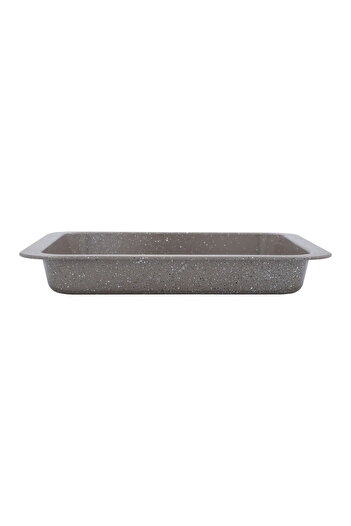 Alsaif Gallery Granite Bake Chef Oven Tray, Rectangular, 4.5×24.5×32 cm - Cappuccino