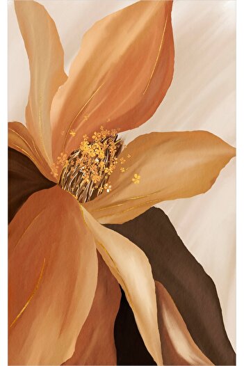 Harikabirev Amazing | Soft Orange White Flower Combination | Plexiglass Framed Mdf Plksmdf