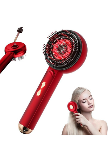 JUSTNET Electric Scalp Massage Brush, JustNet®, Red and Blue Light 660nm, Oil and Treatment Applicator