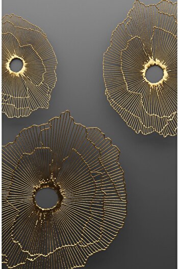 Harikabirev Amazing | Gold Abstract Pattern Combination (Bohem) | Plexiglass Framed Mdf Plksmdf