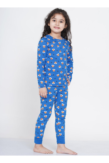 LAUREN SMITH Girl's Pajama Set Long Sleeve Top with pants 2 Piece Printed Sleepwear
