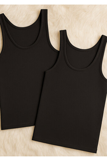 Loule Men's Clothing Modal & Cotton 2 Pieces Undershirt Ll.Il11.Ke002.001