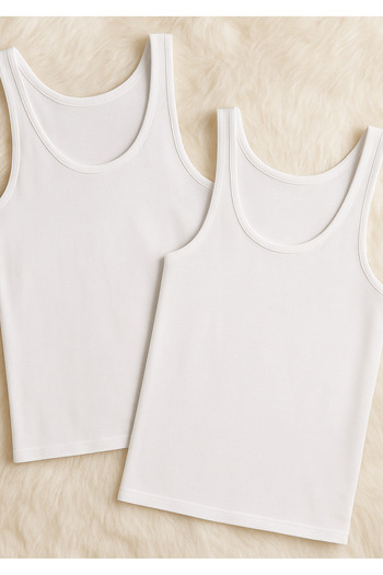Loule Men's Clothing Modal & Cotton 2 Pieces Undershirt Ll.Il11.Ke002.001