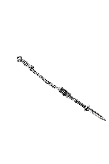 Tesbihane Bayonet Themed Albanian Chain Single Whip Tarnish-Free Metal Tassel
