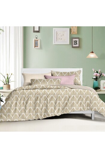 Favourite Vivert Beige Multicolor Pattern Duvet Set Single, Double 4 Piece Set