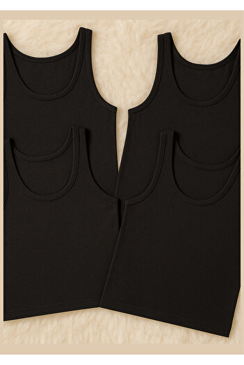 Loule Men's Clothing Modal & Cotton 4 Pieces Undershirt Ll.Il11.Ke004.001