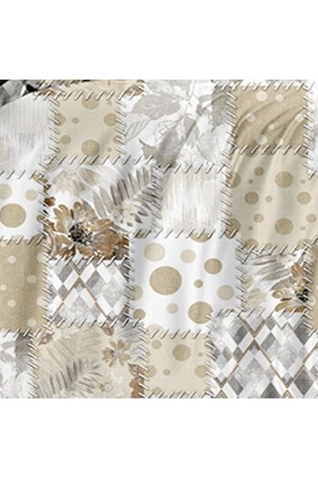 Favourite Vivert Beige Multicolor Print Duvet Set Twin, Double 4 Piece Set