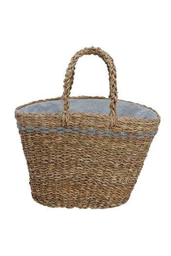 Alsaif Gallery Saif Gallery Thermos Basket, 44 x 28 cm - Grey Brown