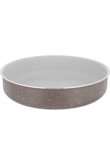 Alsaif Gallery Saif Gallery Granite Tray, Round, 34 cm - Brown