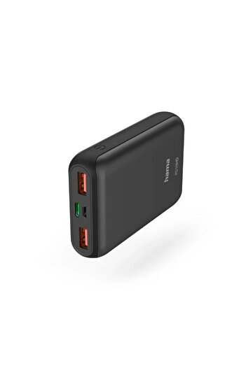 Hama External battery HAMA PD10-HD Power Pack 201662, 10000 mAh, 2x USB-A, 1x USB-C, Quick Charging (Grey)