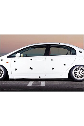 hediyenebak Bullet Hole Look Vehicle, Car, Auto, Laptop, Bathroom, Toilet Seat, Glass Sticker 15X20 cm