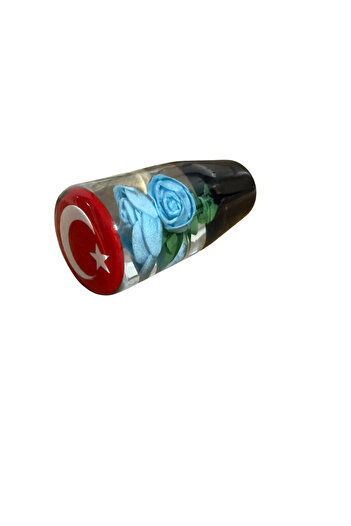 ERT Tuning TÜRK BAYRAKLI GÜLLÜ VİTES TOPUZU (MAVİ)