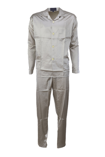 Oppland Men's Pajama Set Stylish Classic Model Premium Luxury Satin Fabric Lounge Model Full Mold with Pockets