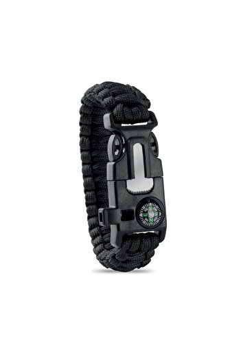 dalimag Outdoor survival bracelet, army type, 5 in 1, paracord, compass, whistle, knife, flint,