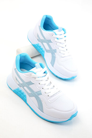 SOHO White-Blue Women's Sneaker 20654