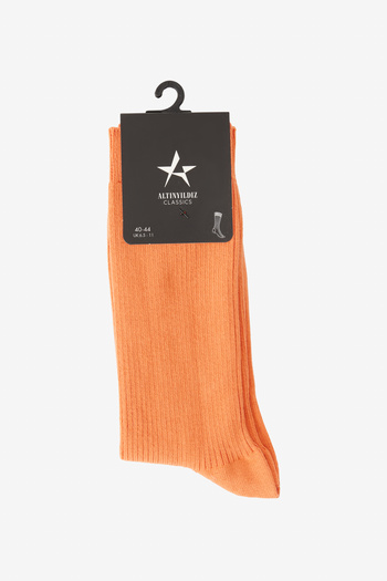 ALTINYILDIZ CLASSICS Orange Men's Corduroy Socks - Single Pack