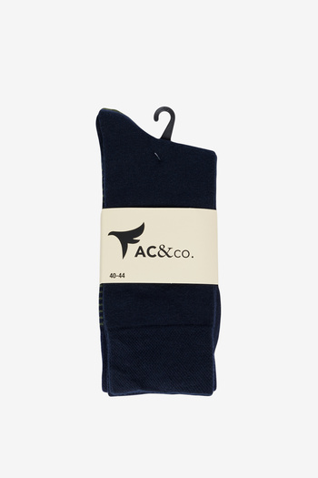 AC&Co / Altınyıldız Classics Men's Navy Blue-Green Patterned 3-Piece Socket Socks