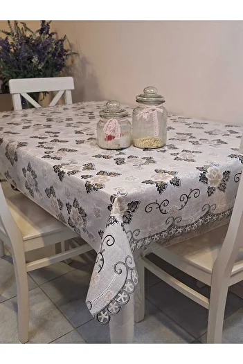 Başak Ev Tekstili Imported PVC Oilcloth - Patterned Removable Tablecloth