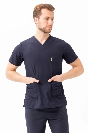 Kardelen İş Elbiseleri Santolina V-Neck Uniform - Comfortable and Durable Scrubs for Doctors, Nurses, Healthcare Workers