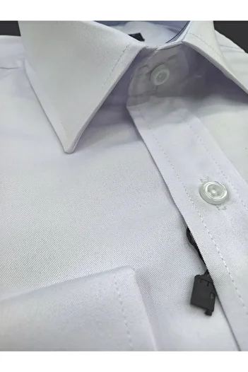 nightblack Чоловіча сорочка Slimfit без кишень, з довгими рукавами, з ґудзиками на рукавах