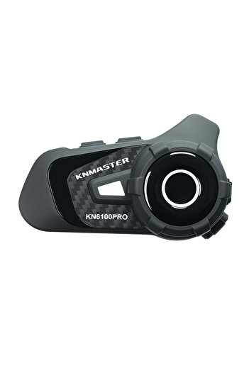 Knmaster Kn6100 Pro Motosiklet Kask Interkom Bluetooth Intercom Kulaklık Seti Karbon Siyah Çanta Hediyeli